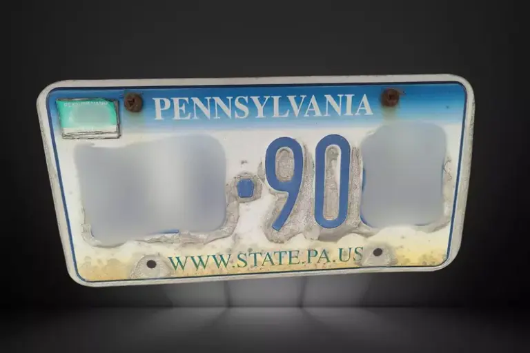 PA ineligible license plate