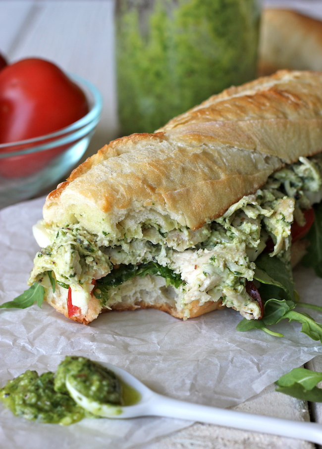 chicken pesto sandwich